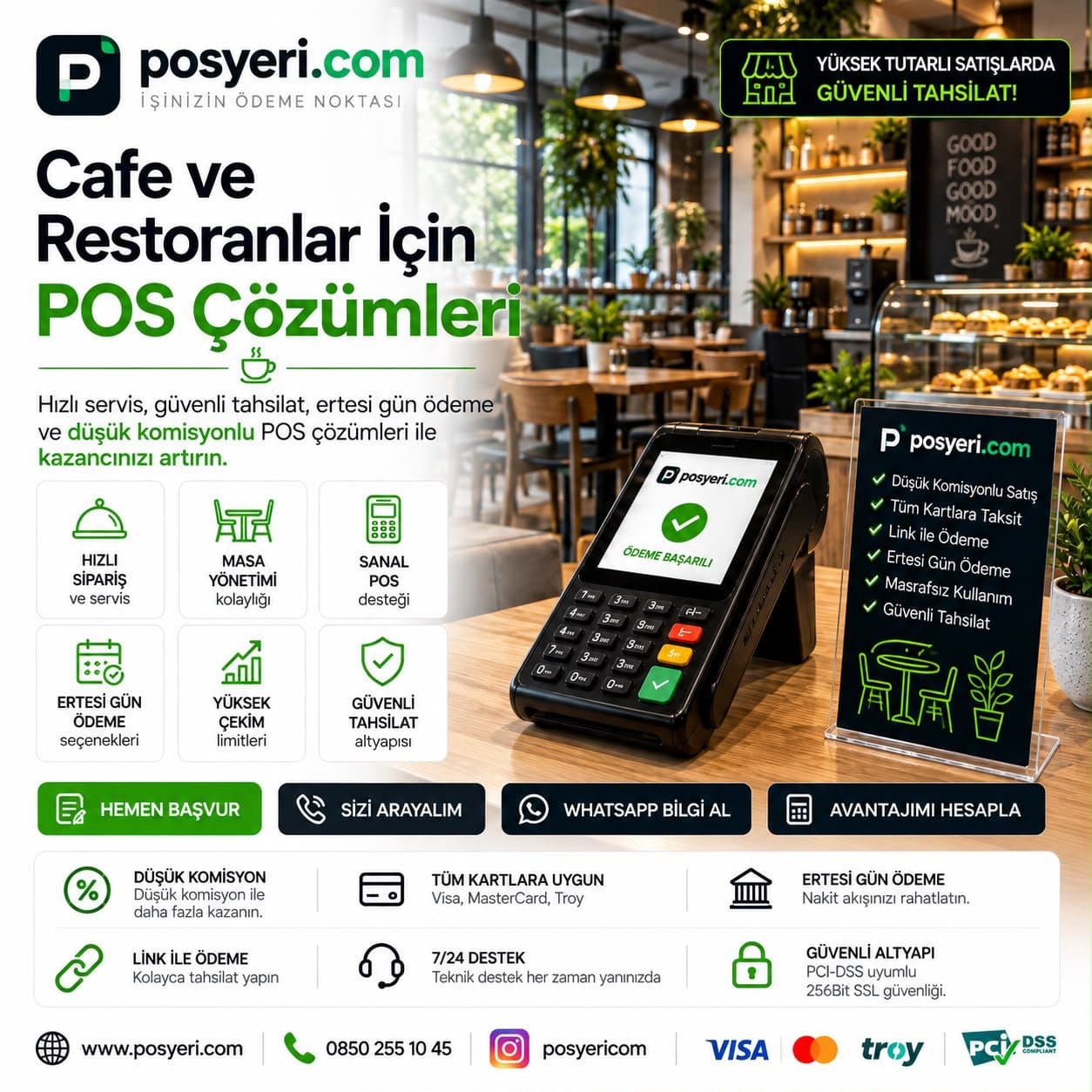 Cafe ve restoranlar için Posyeri.com POS çözümleri tanıtım görseli